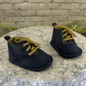 GYMBOREE “Little Pals” Navy Blue Chukka Crib Shoes - Baby Boy Size 1M💙NWOT